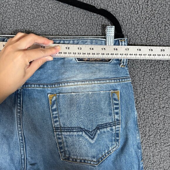 Diesel Safado Slim Straight Button Fly Jeans - Men's Size 33*32(Fit 33*30) Blue - Picture 6 of 10